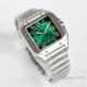 TW Factory Replica Cartier Santos 39.8mm Large Model Green Ombre Dial Steel Watch (2)_th.jpg